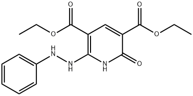 DIETHYL 2-HYDROXY-6-(2-PHENYLHYDRAZINO)-3,5-PYRIDINEDICARBOXYLATE Struktur