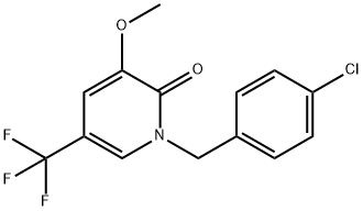 1-(4-CHLOROBENZYL)-3-METHOXY-5-(TRIFLUOROMETHYL)-2(1H)-PYRIDINONE Struktur