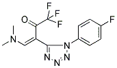 4-(DIMETHYLAMINO)-1,1,1-TRIFLUORO-3-[1-(4-FLUOROPHENYL)-1H-1,2,3,4-TETRAAZOL-5-YL]BUT-3-EN-2-ONE Struktur