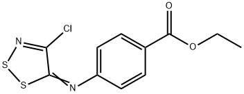 ETHYL 4-[(4-CHLORO-5H-1,2,3-DITHIAZOL-5-YLIDEN)AMINO]BENZENECARBOXYLATE Struktur