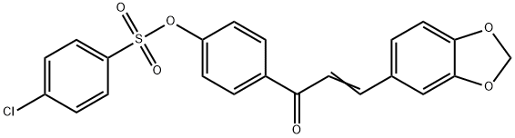 4-[3-(1,3-BENZODIOXOL-5-YL)ACRYLOYL]PHENYL 4-CHLOROBENZENESULFONATE Struktur