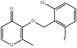 3-[(2-CHLORO-6-FLUOROBENZYL)OXY]-2-METHYL-4H-PYRAN-4-ONE Struktur