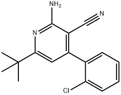 2-AMINO-6-(TERT-BUTYL)-4-(2-CHLOROPHENYL)NICOTINONITRILE Struktur