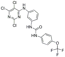 N-(3-[(2,5,6-TRICHLOROPYRIMIDIN-4-YL)AMINO]PHENYL)-N'-[4-(TRIFLUOROMETHOXY)PHENYL]UREA Struktur