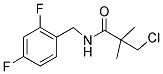 N1-(2,4-DIFLUOROBENZYL)-3-CHLORO-2,2-DIMETHYLPROPANAMIDE Struktur