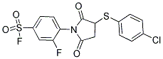 4-(3-[(4-CHLOROPHENYL)THIO]-2,5-DIOXOTETRAHYDRO-1H-PYRROL-1-YL)-3-FLUOROBENZENE-1-SULFONYL FLUORIDE Struktur