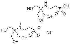 2-([2-HYDROXY-1,1-BIS(HYDROXYMETHYL)ETHYL]AMINO)ETHANESULFONIC ACID HEMISODIUM SALT Struktur