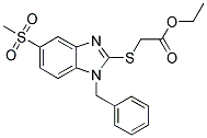 2-[[1-BENZYL-5-(METHYLSULPHONYL)-(1H)-BENZIMIDAZOL-2-YL]THIO]ACETIC ACID, ETHYL ESTER Struktur