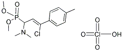 DIMETHYL [3-CHLORO-1-(DIMETHYLAMINO)-3-(4-METHYLPHENYL)ALLYL]PHOSPHONATE PERCHLORATE Struktur