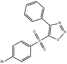 4-BROMOPHENYL 4-PHENYL-1,2,3-THIADIAZOL-5-YL SULFONE Struktur