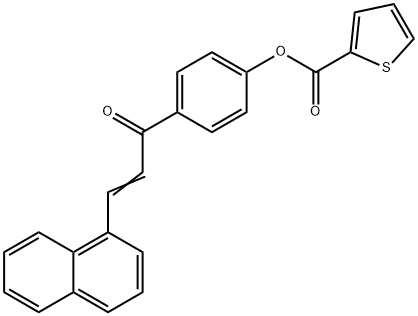 4-[3-(1-NAPHTHYL)ACRYLOYL]PHENYL 2-THIOPHENECARBOXYLATE Struktur