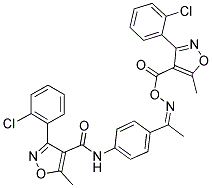 1-AZA-2-(4-((3-(2-CHLOROPHENYL)-5-METHYLISOXAZOL-4-YL)CARBONYLAMINO)PHENYL)PROP-1-ENYL 3-(2-CHLOROPHENYL)-5-METHYLISOXAZOLE-4-CARBOXYLATE Struktur