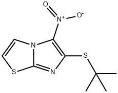 6-(TERT-BUTYLSULFANYL)-5-NITROIMIDAZO[2,1-B][1,3]THIAZOLE Struktur