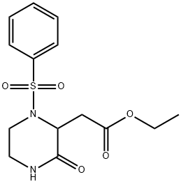 ETHYL 2-[3-OXO-1-(PHENYLSULFONYL)-2-PIPERAZINYL]ACETATE Struktur