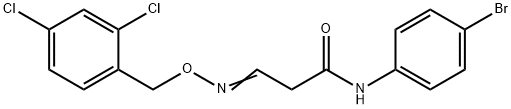 N-(4-BROMOPHENYL)-3-([(2,4-DICHLOROBENZYL)OXY]IMINO)PROPANAMIDE Struktur