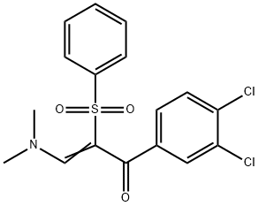 1-(3,4-DICHLOROPHENYL)-3-(DIMETHYLAMINO)-2-(PHENYLSULFONYL)-2-PROPEN-1-ONE Struktur