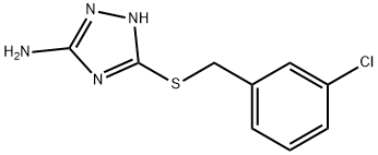 3-[(3-CHLOROBENZYL)SULFANYL]-1H-1,2,4-TRIAZOL-5-YLAMINE Struktur