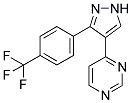 4-[3-[4-(TRIFLUOROMETHYL)PHENYL]-(1H)-PYRAZOL-4-YL]PYRIMIDINE Struktur