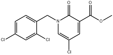 METHYL 5-CHLORO-1-(2,4-DICHLOROBENZYL)-2-OXO-1,2-DIHYDRO-3-PYRIDINECARBOXYLATE Struktur