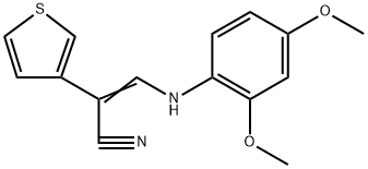 3-(2,4-DIMETHOXYANILINO)-2-(3-THIENYL)ACRYLONITRILE Struktur