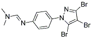 N,N-DIMETHYL-N'-[4-(3,4,5-TRIBROMO-1H-PYRAZOL-1-YL)PHENYL]IMINOFORMAMIDE Struktur