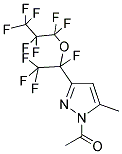 1-ACETYL-3(5)-[TETRAFLUORO-1-(HEPTAFLUORO-1-PROPOXY)ETHYL]-5(3)-(METHYL)PYRAZOLE Struktur