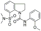 7-(DIMETHYLAMINOSULPHONYL)-2,3-DIHYDRO-1-[[N-(2-METHOXYPHENYL)AMINO]CARBONYL]-(1H)-INDOLE Struktur