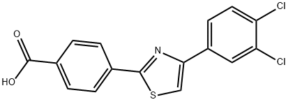 4-[4-(3,4-DICHLOROPHENYL)-1,3-THIAZOL-2-YL]BENZENECARBOXYLIC ACID Struktur