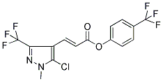 4-(TRIFLUOROMETHYL)PHENYL 3-[5-CHLORO-1-METHYL-3-(TRIFLUOROMETHYL)-1H-PYRAZOL-4-YL]ACRYLATE Struktur