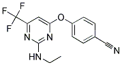 4-([2-(ETHYLAMINO)-6-(TRIFLUOROMETHYL)-4-PYRIMIDINYL]OXY)BENZENECARBONITRILE Struktur