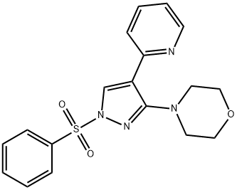 4-[1-(PHENYLSULFONYL)-4-(2-PYRIDINYL)-1H-PYRAZOL-3-YL]MORPHOLINE Struktur