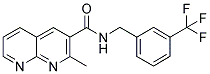 2-METHYL-N-[3-(TRIFLUOROMETHYL)BENZYL]-1,8-NAPHTHYRIDINE-3-CARBOXAMIDE Struktur