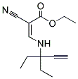 ETHYL 3-((1,1-DIETHYLPROP-2-YNYL)AMINO)-2-NITRILOPROP-2-ENOATE Struktur