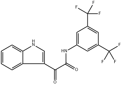 N-(3,5-BIS(TRIFLUOROMETHYL)PHENYL)-2-INDOL-3-YL-2-OXOETHANAMIDE Struktur