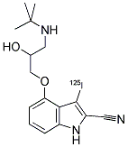 (+/-)-CYANOPINDOLOL, [125I]IODO- Struktur