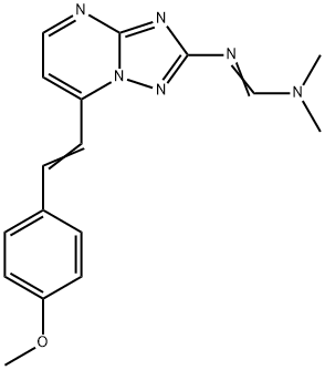 N'-[7-(4-METHOXYSTYRYL)[1,2,4]TRIAZOLO[1,5-A]PYRIMIDIN-2-YL]-N,N-DIMETHYLIMINOFORMAMIDE Struktur