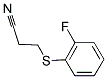 3-[(2-FLUOROPHENYL)THIO]PROPANENITRILE Struktur