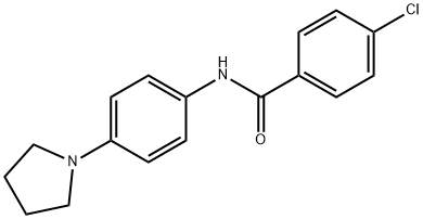 4-CHLORO-N-[4-(1-PYRROLIDINYL)PHENYL]BENZENECARBOXAMIDE Struktur