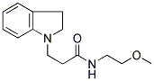 2,3-DIHYDRO-N-(2-METHOXYETHYL)-1-(1H)-INDOLEPROPANAMIDE Struktur