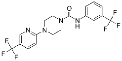 (4-(5-(TRIFLUOROMETHYL)(2-PYRIDYL))PIPERAZINYL)-N-(3-(TRIFLUOROMETHYL)PHENYL)FORMAMIDE Struktur