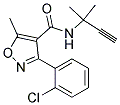 N-(1,1-DIMETHYLPROP-2-YNYL)(3-(2-CHLOROPHENYL)-5-METHYLISOXAZOL-4-YL)FORMAMIDE Struktur