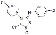 4-CHLORO-3-(4-CHLOROPHENYL)-2-[(4-CHLOROPHENYL)IMINO]-1,3-THIAZOLAN-5-ONE Struktur