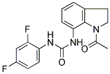 N-(1-ACETYL-2,3-DIHYDRO-(1H)-INDOL-7-YL)-N'-(2,4-DIFLUOROPHENYL)UREA Struktur