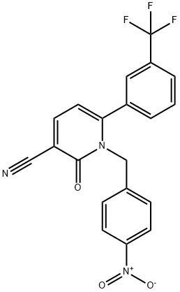 1-(4-NITROBENZYL)-2-OXO-6-[3-(TRIFLUOROMETHYL)PHENYL]-1,2-DIHYDRO-3-PYRIDINECARBONITRILE Struktur