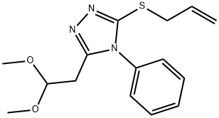 2-[5-(ALLYLSULFANYL)-4-PHENYL-4H-1,2,4-TRIAZOL-3-YL]-1-METHOXYETHYL METHYL ETHER Struktur