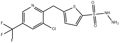 5-([3-CHLORO-5-(TRIFLUOROMETHYL)-2-PYRIDINYL]METHYL)-2-THIOPHENESULFONOHYDRAZIDE Struktur