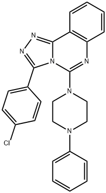 3-(4-CHLOROPHENYL)-5-(4-PHENYLPIPERAZINO)[1,2,4]TRIAZOLO[4,3-C]QUINAZOLINE Struktur