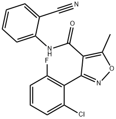 (3-(6-CHLORO-2-FLUOROPHENYL)-5-METHYLISOXAZOL-4-YL)-N-(2-NITRILOPHENYL)FORMAMIDE Struktur