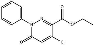 ETHYL 4-CHLORO-6-OXO-1-PHENYL-1,6-DIHYDRO-3-PYRIDAZINECARBOXYLATE Struktur