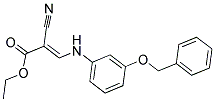 ETHYL 2-NITRILO-3-((3-(PHENYLMETHOXY)PHENYL)AMINO)PROP-2-ENOATE Struktur